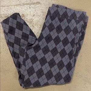 Torrid Gray Argyle Cropped Leggings Size 3